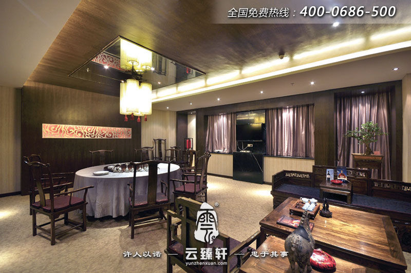中式古典餐廳包間設(shè)計圖片